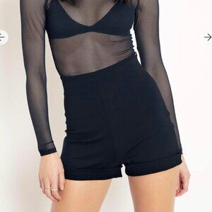 Black Milk Ultra High-Waisted Black Shorts size Medium
